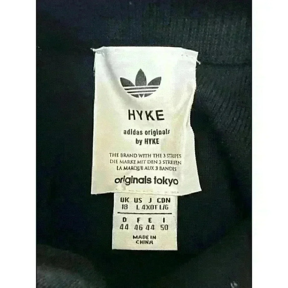 Adidas Originals X HYKE Mock Neck Colorblock Sweater Black White Women’s L. SC3 - Picture 6 of 8